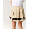 Khaki Varsity League French Terry Varsity Skort Beige - Skirts - 1 - thumbnail