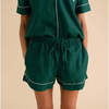 Varsity Green Women's Twill Pajama Short Set Green - Pajamas - 5 - thumbnail