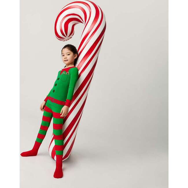 Jolly Elf Classic Pajama Set Green