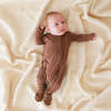 Hazelnut Footie Zippered One Piece Brown - Footie Pajamas - 2 - thumbnail