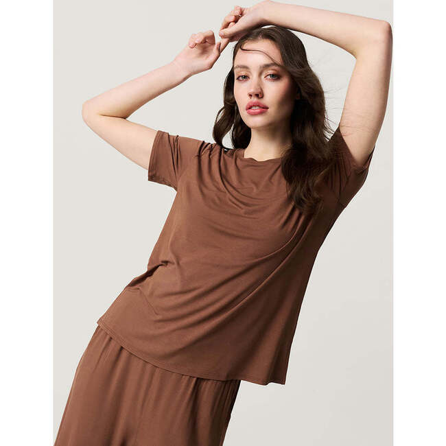 Hazelnut Women's Loose Tee Brown