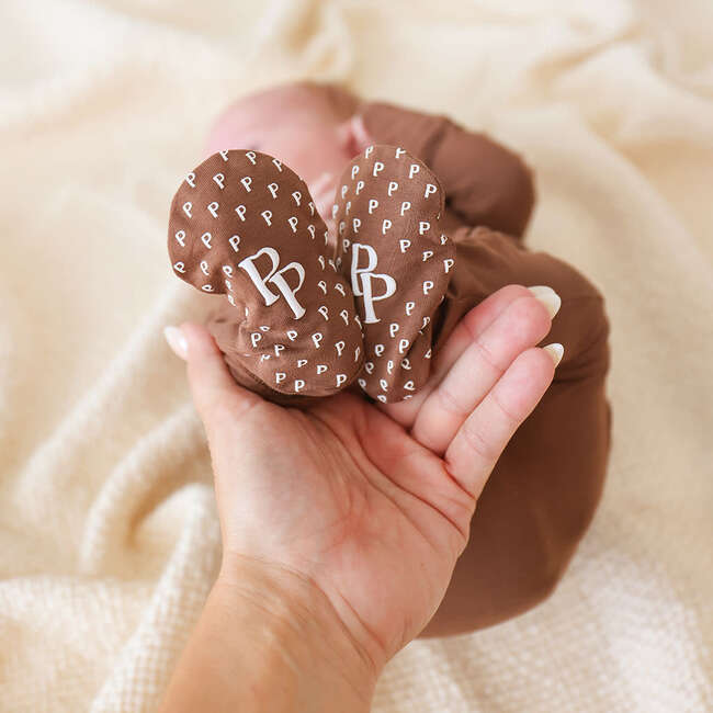 Hazelnut Footie Zippered One Piece Brown - Footie Pajamas - 3