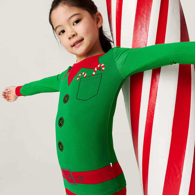 Jolly Elf Classic Pajama Set Green - Pajamas - 3