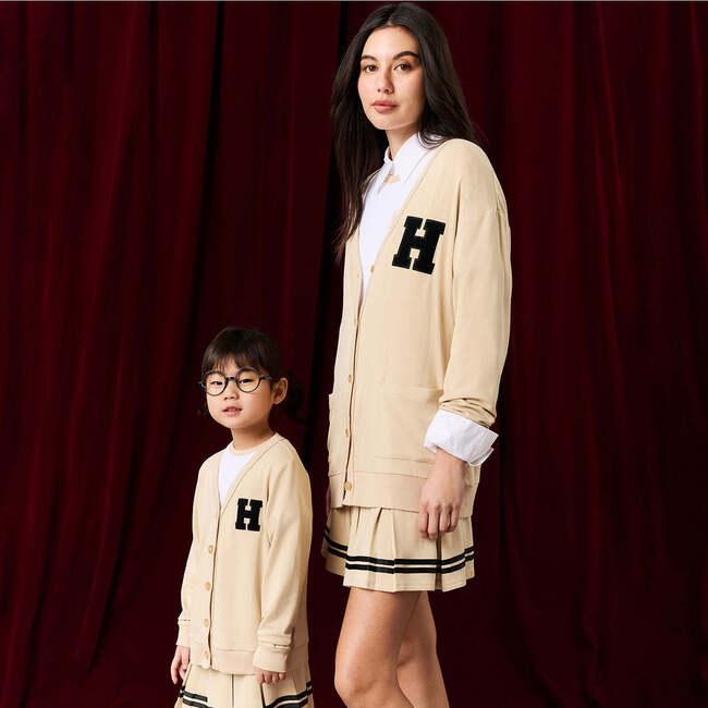 Khaki Varsity League Women's French Terry Varsity Skort Beige - Skirts - 7