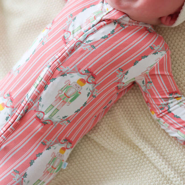 Sable Footie Zippered One Piece Pink