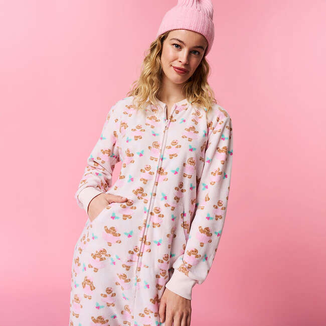 Ginger Posh Women's Microfleece Jumpsuit Pink - Rompers - 3