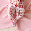 Ginger Posh Footie Ruffled Zippered One Piece Pink - Footie Pajamas - 3