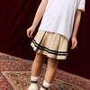 Khaki Varsity League French Terry Varsity Skort Beige - Skirts - 5