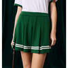 Emerald Varsity League Women's French Terry Varsity Skort Green - Skirts - 1 - thumbnail