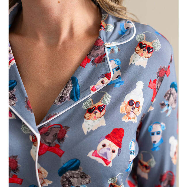 Quinlyn Women's Luxe Pajama Pant Set Blue - Pajamas - 3