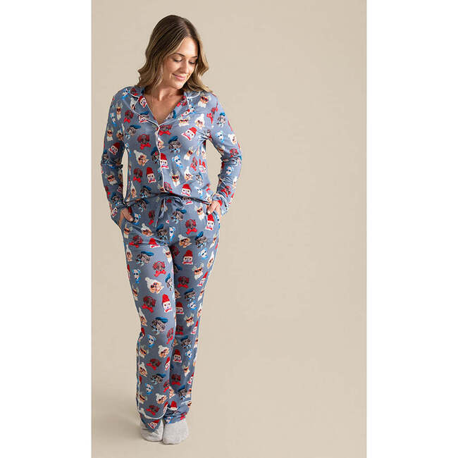 Quinlyn Women's Luxe Pajama Pant Set Blue - Pajamas - 5