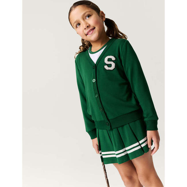Emerald Varsity League French Terry Varsity Skort Green - Skirts - 5