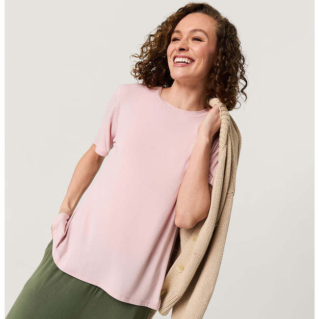 Delaney Blush Women's Loose Tee Pink - T-Shirts - 3