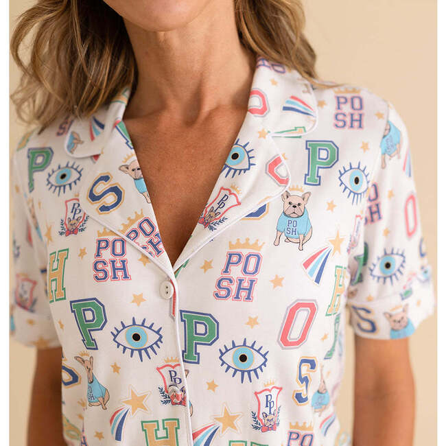 Brooke Women's Luxe Pajama Short Set Beige - Pajamas - 3