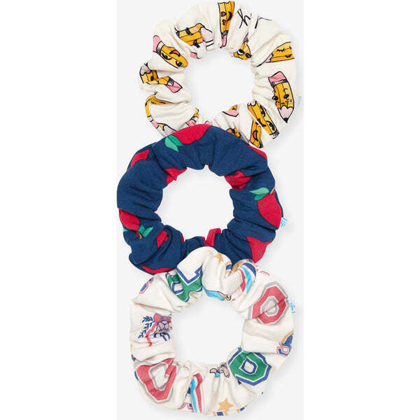 PEANUT PRINTED AND DENIM SCRUNCHIE SET main image 1
