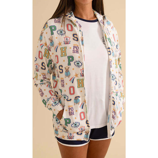 Brooke Women's French Terry Zip Hoodie Beige