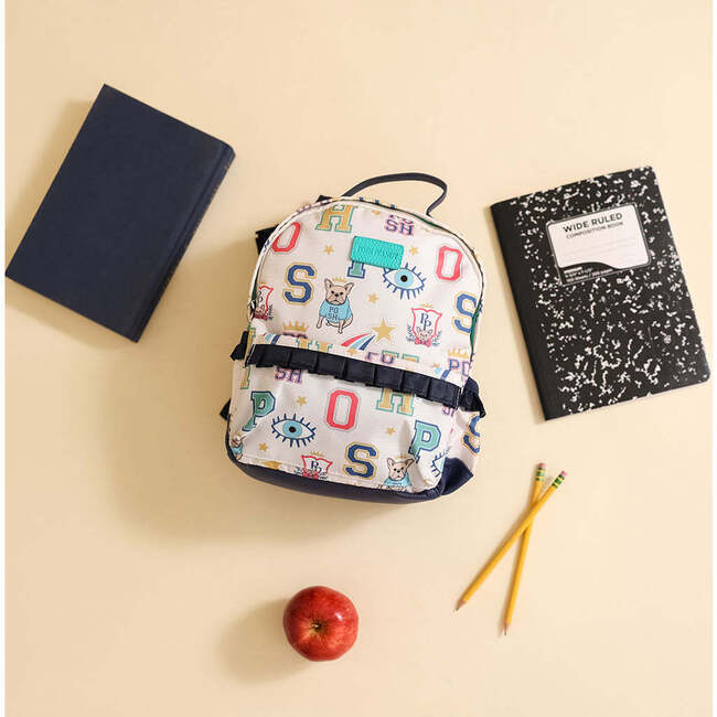 Brooke Ruffled Mini Backpack Beige