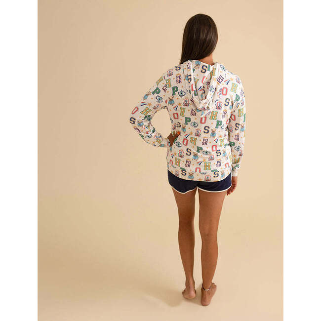 Brooke Women's French Terry Zip Hoodie Beige - Jackets - 4