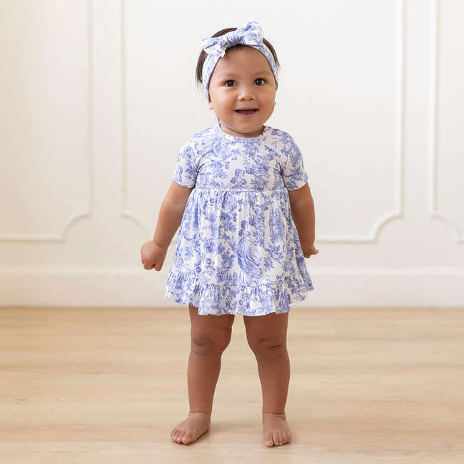 Briar Ruffled Twirl Bodysuit Dress White