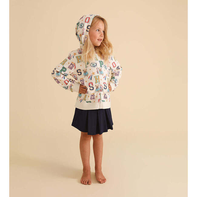 Brooke French Terry Zippered Hoodie Beige - Sweatshirts - 3