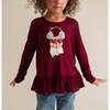 Chill Frenchie Ruffled Top Red - T-Shirts - 5