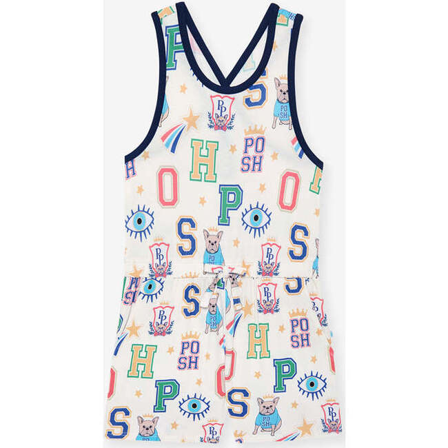 Brooke Criss-Cross Back Romper Beige