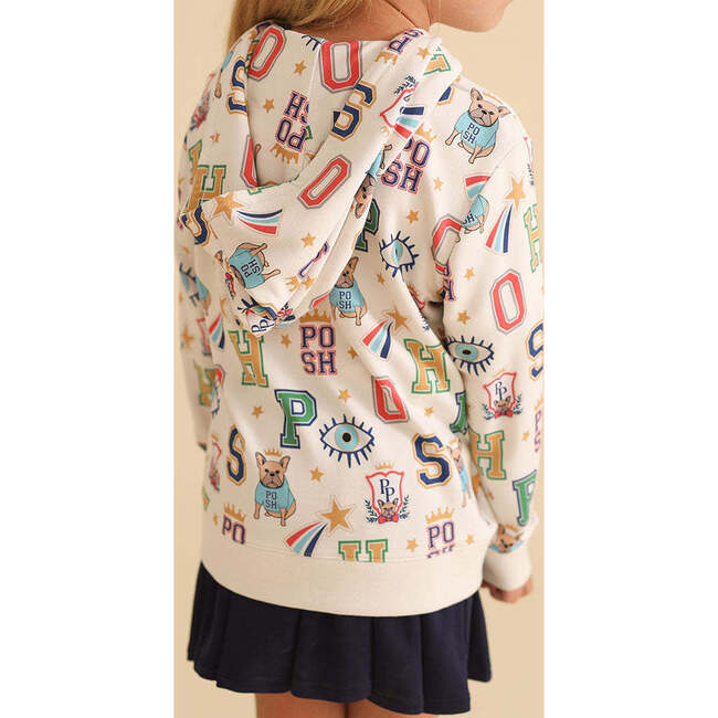 Brooke French Terry Zippered Hoodie Beige - Sweatshirts - 4