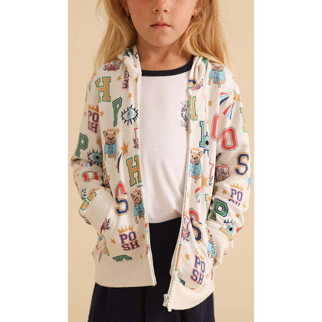 Brooke French Terry Zippered Hoodie Beige - Sweatshirts - 5