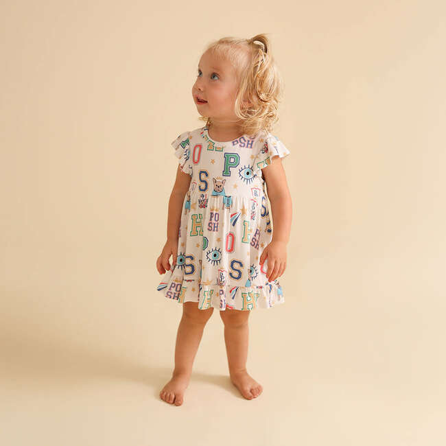 Brooke Ruffled Twirl Bodysuit Dress Beige - Dresses - 3