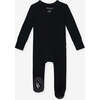 Black Footie Zippered One Piece Black - Footie Pajamas - 1 - thumbnail