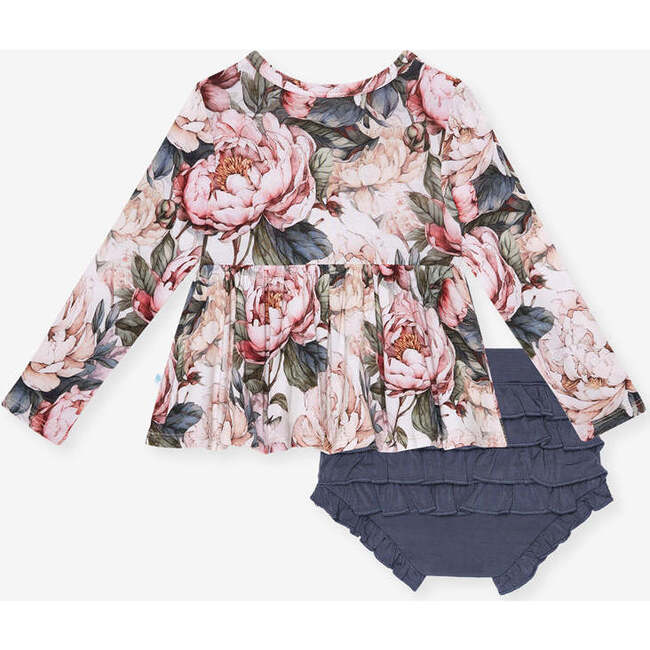 Aster Peplum Ruffled Bummie Set Beige - Mixed Apparel Set - 3