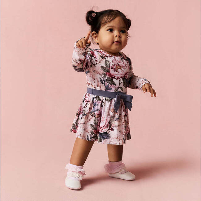 Aster Bow Twirl Bodysuit Dress Beige - Dresses - 3