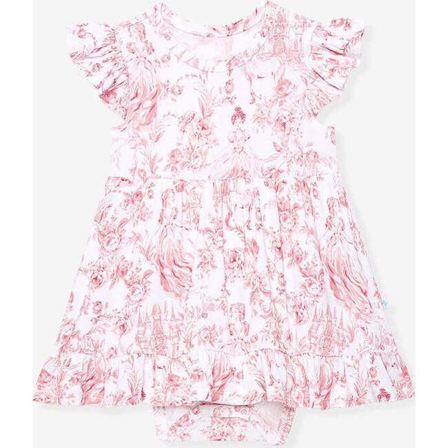 Antoinette Ruffled Twirl Bodysuit Dress White