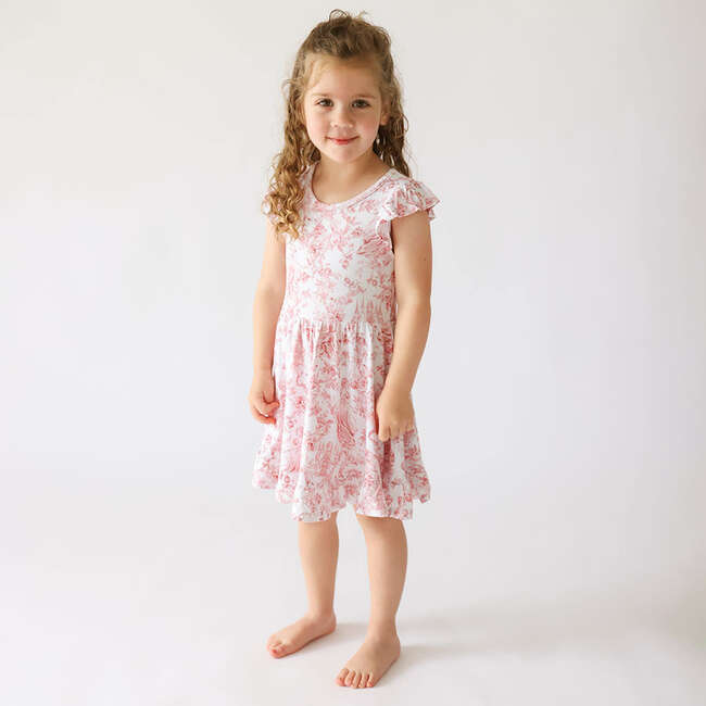 Antoinette Ruffled Twirl Dress White