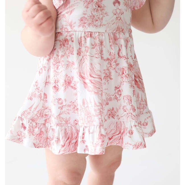 Antoinette Ruffled Twirl Bodysuit Dress White