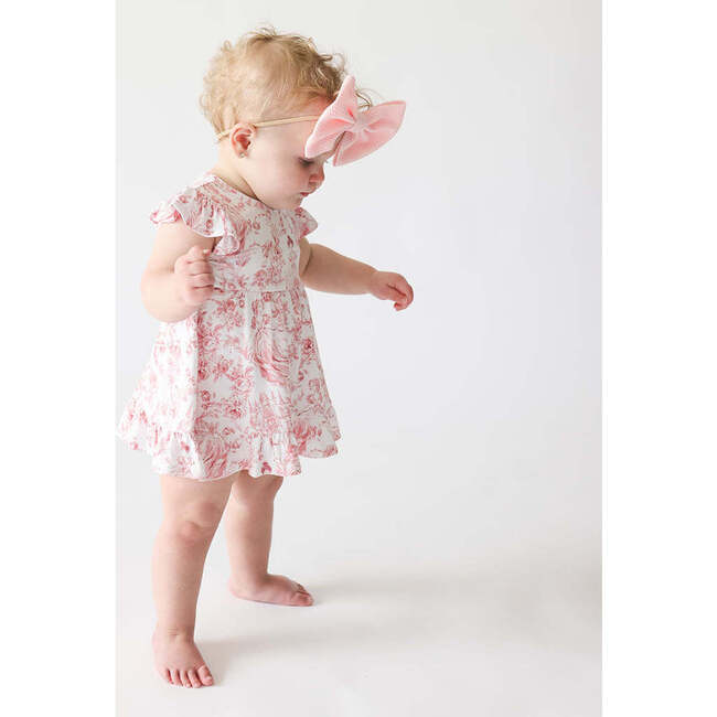 Antoinette Ruffled Twirl Bodysuit Dress White - Dresses - 4