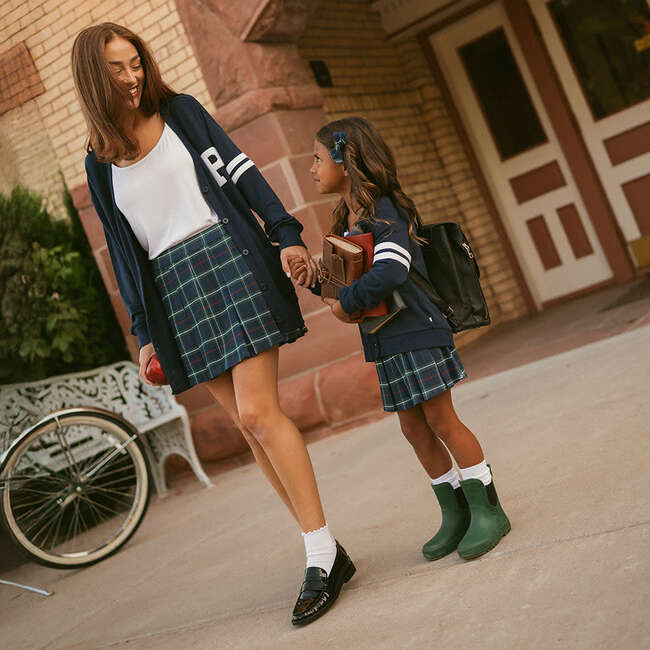 Augustus French Terry Pleated Skort Green - Skirts - 7