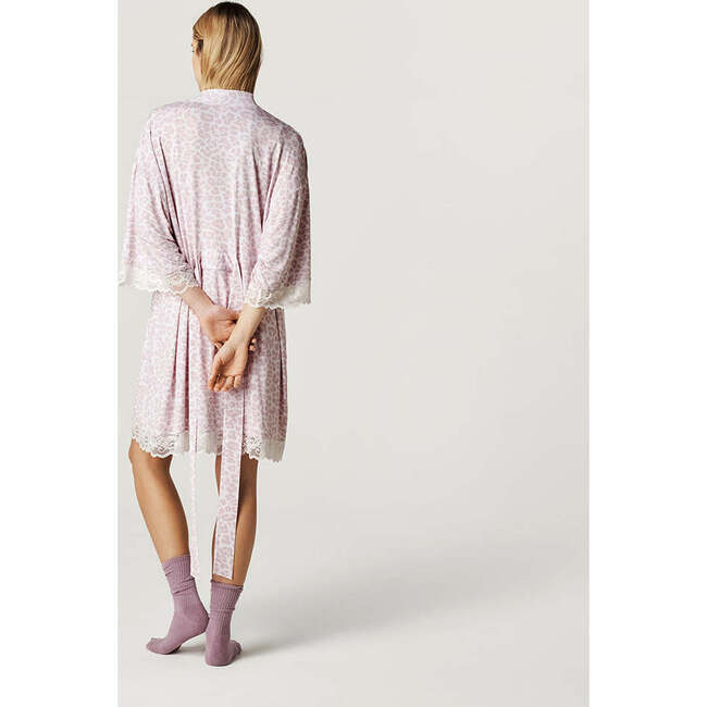 Amaya Women's Lace Robe Pink - Robes - 3