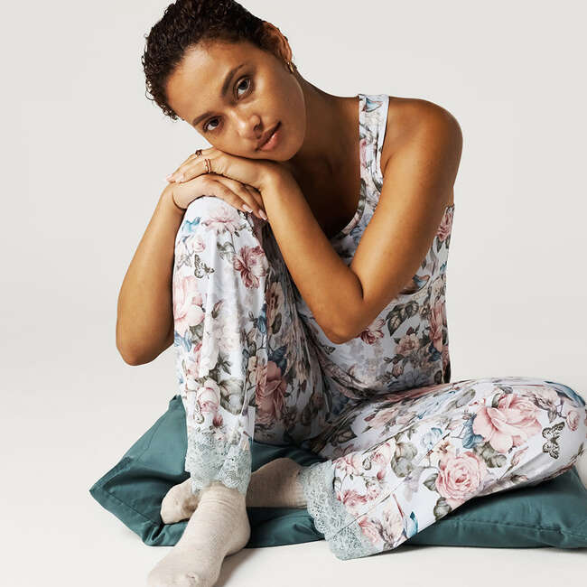 Amarantha Women's Lace Pajama Pants Blue - Pajamas - 4