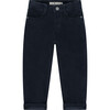 Wide Leg Corduroy Pant, Dark Blue - Pants - 1 - thumbnail