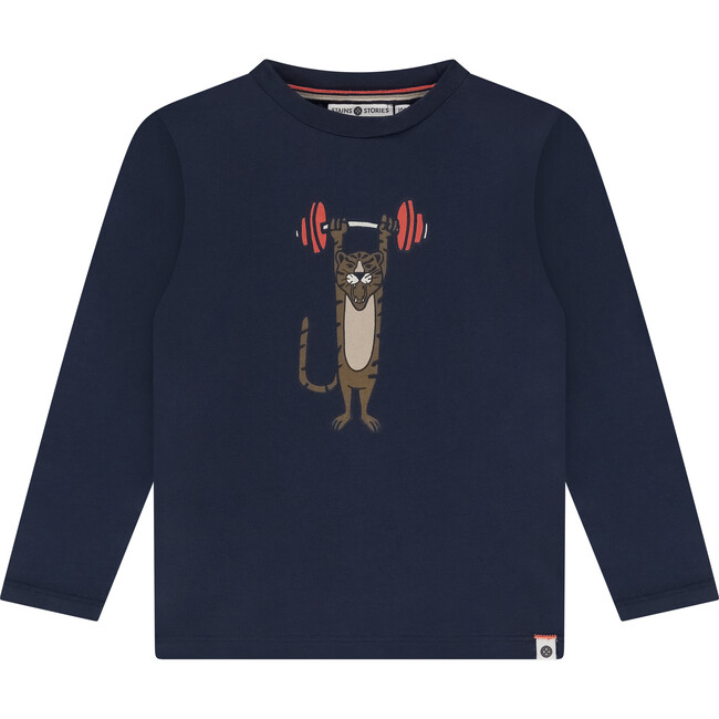 Weightlifting Tiger Long Sleeve T-Shirt, Night