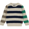 Multi-Stripe Knit Sweater, Bone - Sweaters - 1 - thumbnail