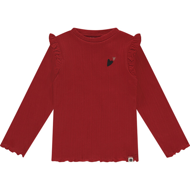 Ribbed Long Sleeve, Red
