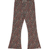 Multi-Floral Print Flare Leggings, Antra - Leggings - 1 - thumbnail