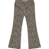Leopard Print Flare Leggings, Beige - Leggings - 1 - thumbnail