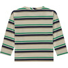 Multi-Stripe Long Sleeve T-Shirt, Bone - T-Shirts - 2
