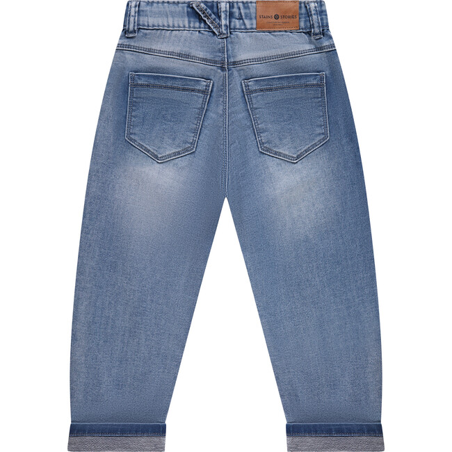 Wide Leg Jogger Denim, Blue Denim