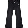 Flared Denim Jeans, Dark Grey Denim - Jeans - 1 - thumbnail