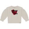 French Heart Crewneck Sweatshirt, Pearl - Sweatshirts - 1 - thumbnail