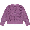 Intricate Knit Sweater, Purple - Sweaters - 2